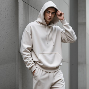 Sudadera con Capucha de Forro Polar Grueso 100% Algodón, Unisex, Talla Grande, para Invierno, con Cordón, 400g, Logotipo Personalizado, Venta al Por Mayor OEM - Product Image 1