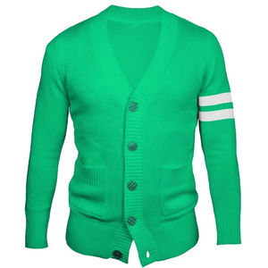 Suéter Cárdigan de Punto de Alta Calidad para Hombre, Manga Larga, Cuello en V, 100% Algodón, Transpirable, OEM - Product Image 6