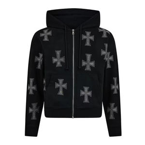 Nueva llegada invierno Rhinestone chándal de calidad superior logotipo personalizado algodón transpirable Rhinestone chándales para los hombres - Product Image 5