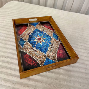 Plateau de service en bois MDF avec revêtement émaillé, design, hôtels et restaurants, articles de cuisine, plateau de table, haute qualité - Product Image 1