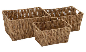 Conjunto de cesta tejida de gran venta, jacinto de agua de algas marinas, cesta de yute, diseño de organización de almacenamiento para lavadero - Product Image 5