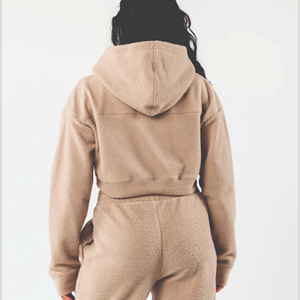 Conjunto Deportivo de 2 Piezas para Mujer, Transpirable, para Invierno, Sudadera con Cuello Redondo, Pantalones Deportivos con Puños, 100% Algodón Orgánico - Product Image 4