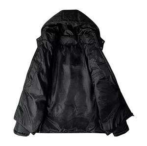 Nouvelle arrivée, veste matelassée décontractée, OEM, épaisse, unisexe, grande taille, surdimensionnée, noire, en gros, à capuche, personnalisée, pour homme, 2026 - Product Image 5