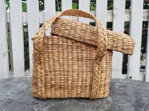 Paniers de rangement en osier de jacinthe d'eau et de jonc de mer faits à la main de haute qualité pour une utilisation domestique produits d'artisanat en gros - Product Image 4