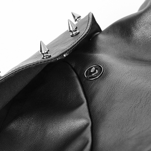 Chaqueta de cuero con tachuelas Punk para mujer, remaches negros a la moda, chaqueta de motorista lavada, Rock, ligera, talla grande, Primavera, nueva - Product Image 6