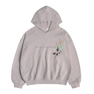 Wholesale Custom Made Unisex 100% Cotton Sweatshirts New Design Oversized Hoodie Print Pattern Winter Fleece Blank <b>Pullover</b> <b>Men</b> - Product Image 1