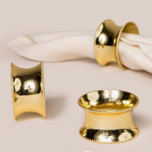 Anillo de Servilleta Grazia Dorado, Venta al por Mayor, para Bodas, Restaurantes, Hoteles, Villas, Plateado, Dorado, Colorido, Personalizado Según el Cliente, Moderno - Product Image 1