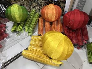 Farol de seda Hoi An, producto tradicional vietnamita, paño de flocado, impermeable, Oriental, bambú, hecho a mano, pantalla de lámpara - Product Image 3