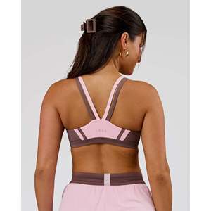 Sujetador Deportivo Force - Estampado de Malvavisco y Polvo de Cacao - Top de Yoga Acolchado con Push-Up para Mujer, Tallas Grandes Disponibles - Product Image 4