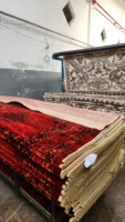 Tapis Adiva Abstrait Moderne Turc en Polypropylène Tissé Jacquard à Poils Longs, Résistant aux Taches, pour Usage Domestique et Salon