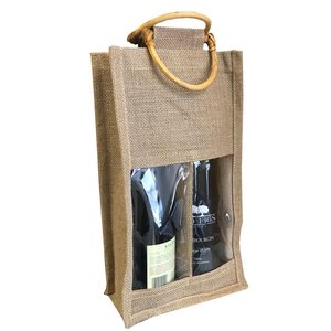 Bolsa de vino de yute 100% ecológica, venta al por mayor de alta calidad, Material Natural de yute, buen valor, uso promocional personalizable - Product Image 1