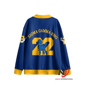 เสื้อคาร์ดิแกนปักลายคุณภาพสูงสำหรับสตรี รุ่น ArSigma Gamma Rho ปี 2026 คอวี ดีไซน์หรูหรา |   ผ้าฝ้ายแท้ 100% แบบสั่งทำพิเศษ - Product Image 4