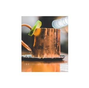 Tazas de mula de cobre puro de mejor aspecto de alta calidad con mango de latón Tamaño de 16 oz Martillado antiguo - Product Image 1