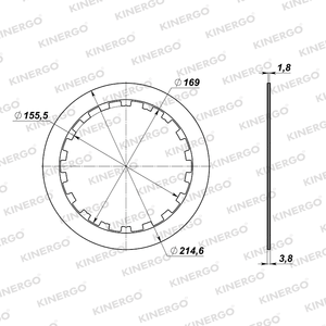 Disco de Fricción FHK02F1 para Hyundai / Kia A6LF1, A6LF2, A6LF3 (Embrague Captivo) - Product Image 2