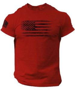 1.เสื้อยืดลายธงชาติอเมริกันนกอินทรีแขนสั้นผ้าฝ้ายดีไซน์รักชาติใช้ได้ทั้งชายและหญิงขายส่งเครื่องแต่งกายจำนวนมาก - Product Image 2