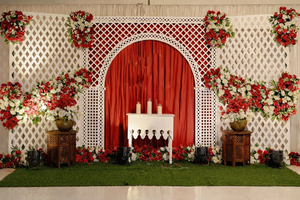 Muro de Velas Dorado de Lujo para Decoración de Escenarios de Boda, Muro de Velas para Ceremonia de Boda Romántica India, Precio de Fábrica, Venta en EE. UU. - Product Image 4