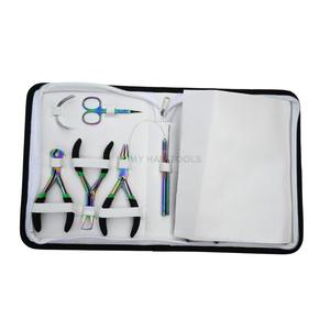 Kit d'outils d'installation d'extensions de cheveux comprenant un coupe-adhésif antidérapant, des pinces à sertir, un enfileur de boucle, un crochet - Product Image 5