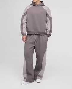 Conjunto de chándal de jogging de fabricante OEM, conjunto de chándal ajustado, Sudadera con capucha, bordado desgastado de gran tamaño, ropa informal transpirable - Product Image 3