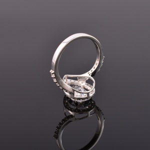 Nuevos anillos de diamantes de Zirconia cúbica blanca de lujo para mujer, anillos de joyería de moda para fiesta de compromiso de boda - Product Image 4