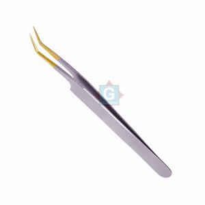 Dijes ligeros Pinzas para pestañas Punta afilada Fácil manejo Herramientas DE BELLEZA DE ACERO INOXIDABLE Pinzas para pestañas sostenibles - Product Image 1