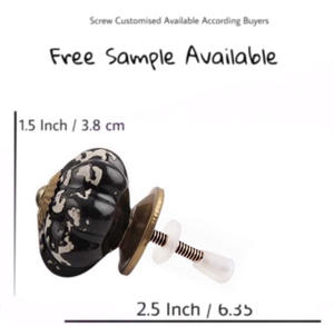 Gravé en détresse noir boutons en céramique Nickel matériel polyvalent commode chambre armoires de cuisine tiroir salle de bain entrepôt centre commercial - Product Image 3