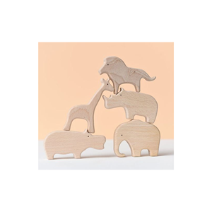 ของเล่นสัตว์ทำจากไม้-ดีไซน์เรียบง่ายหุ่นขี้เล่นและขนาดเล็กเหมาะสำหรับมือเล็กๆในการถือและใช้เล่นตั้งแต่99GD - Product Image 2