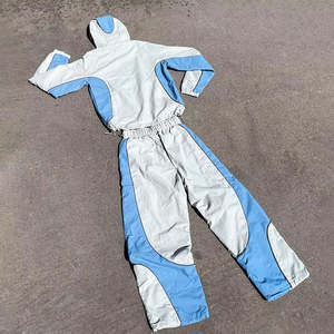 Conjunto Deportivo de Dos Piezas para Hombre, Chaqueta Cortavientos con Capucha y Logotipo Personalizado, Pantalones Deportivos de Poliéster/Algodón para Otoño - Product Image 3