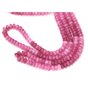 Magnifiques perles de quartz de couleur rose ombrée, forme ronde, 15 pouces, 7-8 mm, perles de pierres précieuses rondes lisses, qualité AAA - Product Image 3