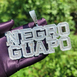 Colgante de diamante redondo cultivado en laboratorio VVS de lujo, joyería de Hip Hop con letra inicial, colgante personalizado de plata 925 - Product Image 5