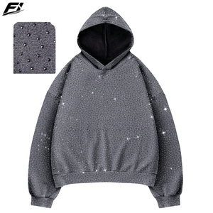 Sudadera con Capucha Unisex de Invierno Y2K con Pedrería, Oversize, de Algodón, Moda Casual, Manga Larga, OEM - Product Image 1