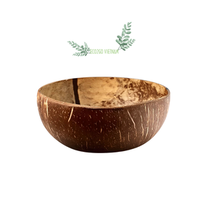 Vietnam de haute qualité Logo personnalisé fait à la main écologique biologique non poli petite salade de bois noix de coco coquille bols avec cuillères - Product Image 1