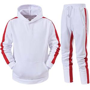 Survêtement en coton et élasthanne solide pour hommes, survêtement de sport, sweats à capuche à manches longues avec poche, ensemble de vêtements d'extérieur pour l'automne - Product Image 4