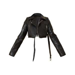 Femmes 100% Polyester Outwear Régulier À Manches Longues À Capuche Hiver Puffer Vestes Bouton En Gros Plaine Noir Denim Shell Cuir - Product Image 3