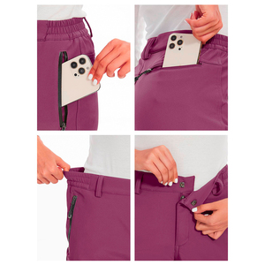 Pantalon softshell léger pour femme respirant imperméable coupe-vent pantalon d'extérieur parfait pour la randonnée, le trekking, le ski - Product Image 5