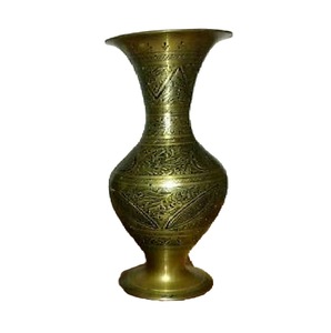 Florero de latón de alta calidad con grabado en oro acabado para decoración del hogar florero decorativo de mesa - Product Image 5