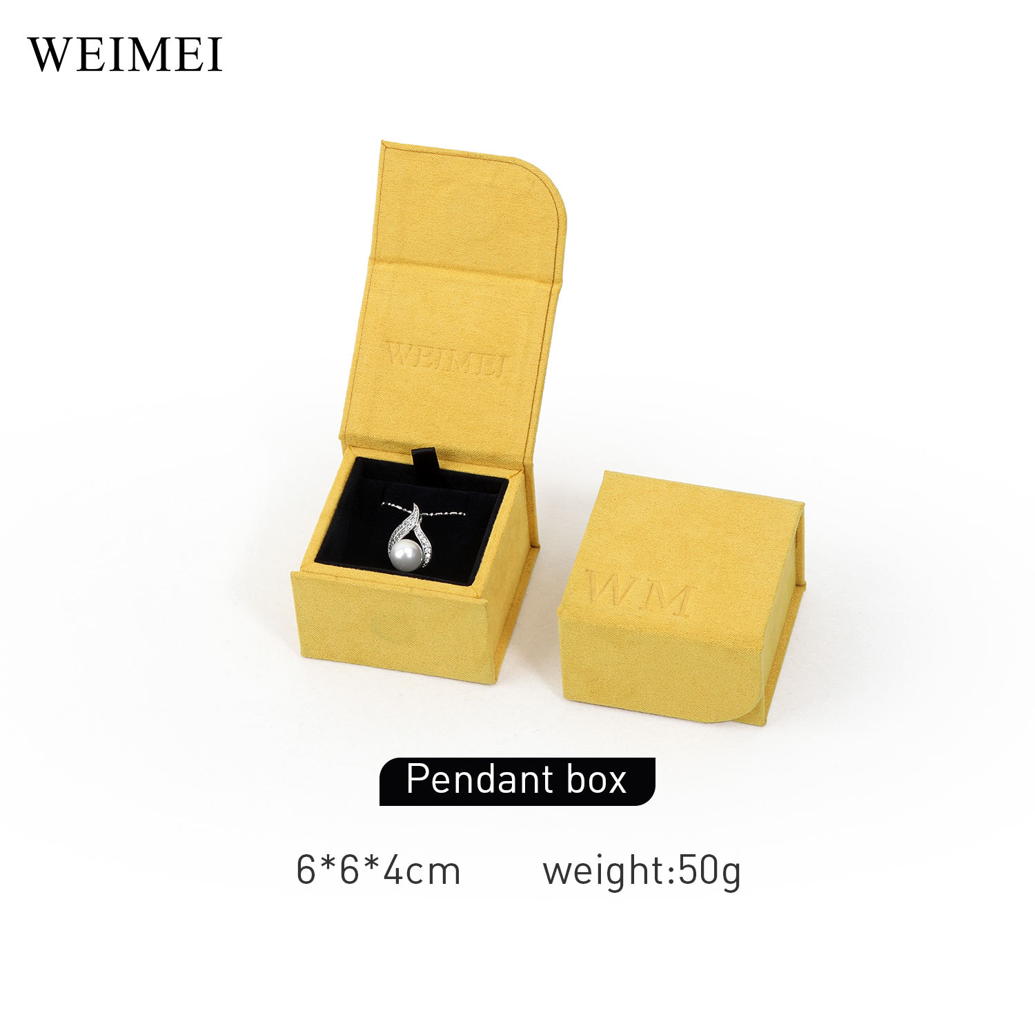 Boîte à pendentif jaune