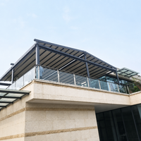 Pergola pliante rétractable imperméable, structure en alliage d'aluminium, télécommande, protection anti-UV, pour balcon, patio, jardin