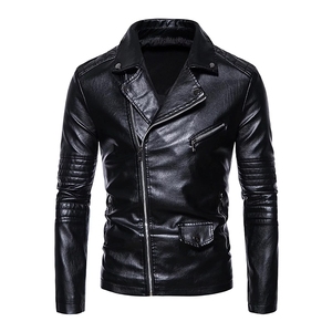 Chaqueta de Motociclista de Cuero con Cremallera Metálica Resistente al Viento para Hombre, en Materiales de Primera Calidad, Chaqueta de Alta Calidad en Tallas Grandes para Hombre - Product Image 1