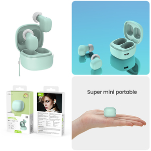 HOME Digitalome EP-103 Green Waterproof In-Ear Wireless Earbuds with Microphone for Bluetooth <b>Headphones</b> for Gaming & Travel - Product Image 2