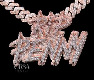 Meilleure qualité RIP Memorial pendentif 925 argent Moissanite diamant pendentif personnalisé pour la famille et les amis disponible au meilleur prix - Product Image 3