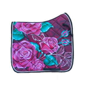 Tapis de selle anglais de dressage en coton conçus sur mesure, taille colorée, adaptable avec doublure en polaire, tapis de selle de cheval sublimés - Product Image 1