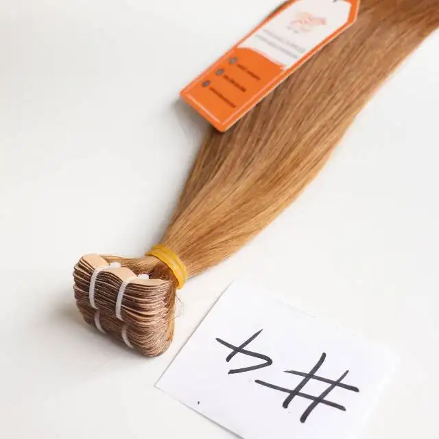 인간의 머리카락에 원시 베트남 테이프 다크 브라운 색상 여름에 최고의 품질 헤어 익스텐션 무료 샘플 원시 머리카락 확장
