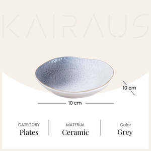 Ensemble de 9 assiettes en céramique texturée blanches et grises minimalistes, personnalisables pour les mariages et les fêtes, vaisselle pour restaurants et hôtels - Product Image 2
