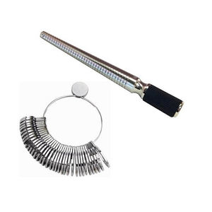 Medidor de Anillos Práctico 1-36 con Mandril de Goma para una Medición Precisa del Tamaño del Anillo, Herramienta para Hacer Joyas - Product Image 1