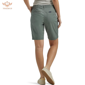 Nouvelle arrivage de shorts chino grande taille pour femmes conception personnalisée shorts d'été délavés et ajustés, pantalons décontractés élégants vente en gros - Product Image 2