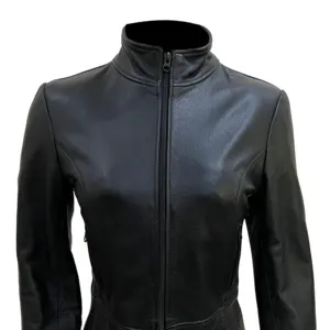 Vente directe d'usine quantité minimale de commande bas Veste en cuir en peau de mouton à la mode de grande taille pour les femmes Caractéristique respirante - Product Image 4