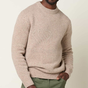 เสื้อสเวตเตอร์ถักไหมพรมสีพื้นแฟชั่นใหม่ปี 2025 ระบายอากาศได้ดี ผลิตจากโพลีเอสเตอร์ สำหรับผู้หญิงและผู้ชาย รับสั่งตัดไซส์ ขายส่ง เสื้อคอกลมถักสำหรับฤดูใบไม้ร่วง - Product Image 3