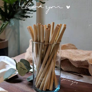 Bamboo Drinking <b>Straw</b> Set 99 Gold Data Eco Friendly Reusable Biodegradable <b>Straws</b> For Juice <b>Cocktails</b> - Product Image 1