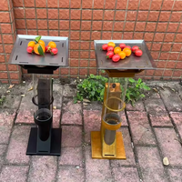 Poêle à bois vertical en acier et chauffage à granulés, directement de l'usine |   Chauffage efficace pour terrasse extérieure, camping en hiver