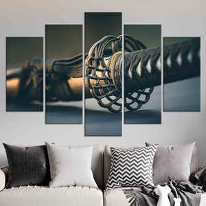 Decoración de pared moderna con lienzo impreso: Elegante obra de arte plana, JUEGO DE 5 LIEÑOSSOS LIEÑOSSOS IMPRESOS - Product Image 1